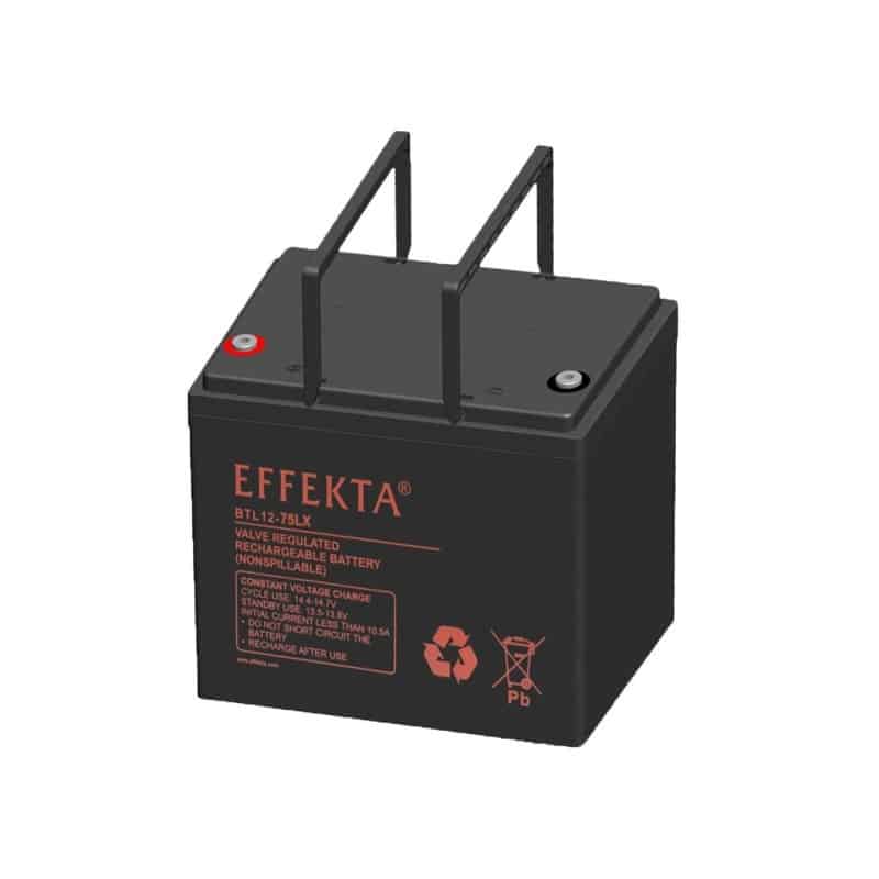 Batterie solaire AGM Effekta BTL 12-75 - 75Ah 12V - étanche et sans entretien_1