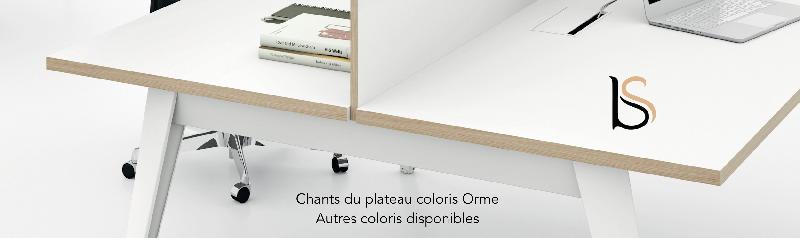 Bureau bench 2 personnes Pigreco - Martex. - 160, Blanc_2