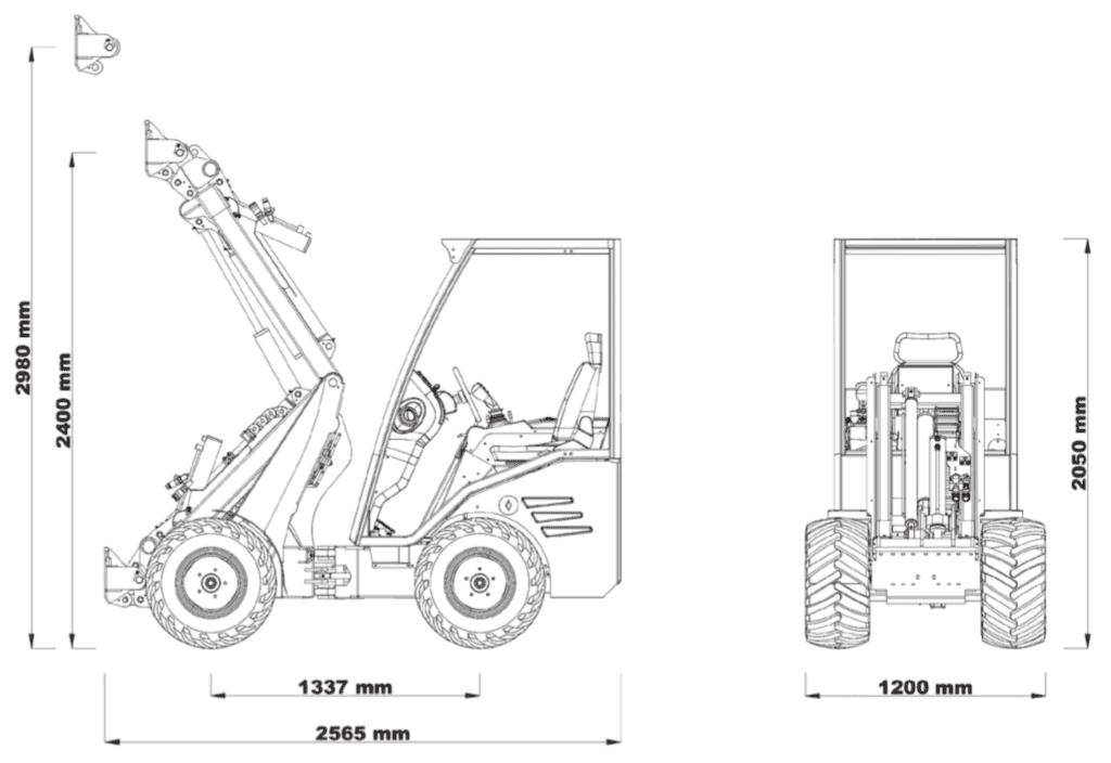 Chargeur articulé 820 D - Cast Loaders - Diesel Kubota D722 - 20 CV - Bras télescopique_1