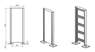 Totem extérieur pour signalisation publicitaire, idéal positionné à l'entrée de votre établissement ou dans un flux circulatoire_1