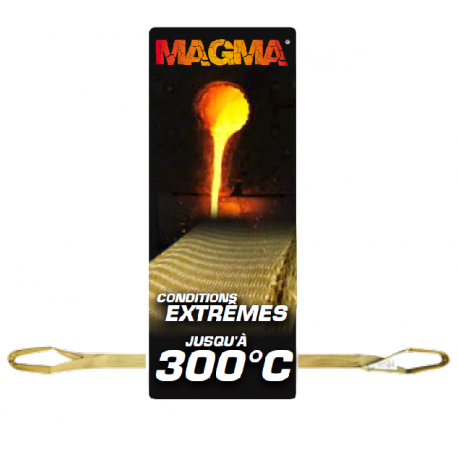 Élingue plate MAGMA conditions extrêmes jusqu'à 300° de 0.3 à 3 tonnes Référence MAGMA_1