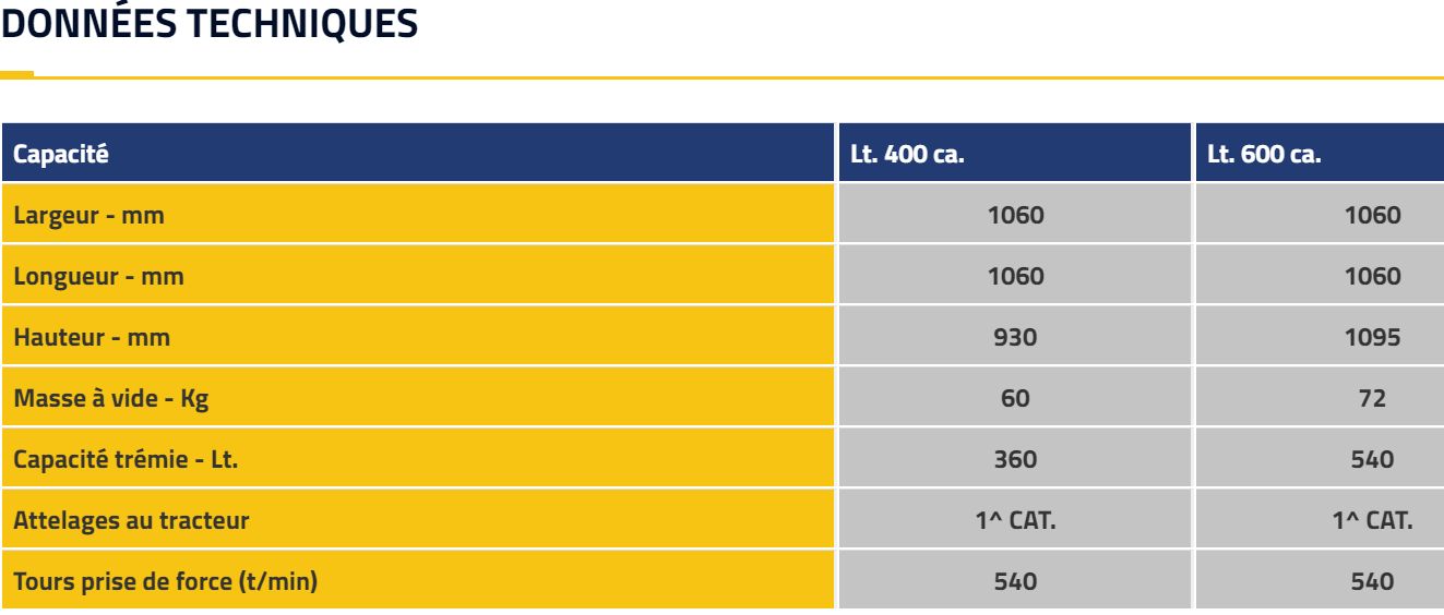 Distributeur d'engrais Lt. 400 ca. - Agrimix - Trémie 360L, grille de sécurité CE, vannes inox_1