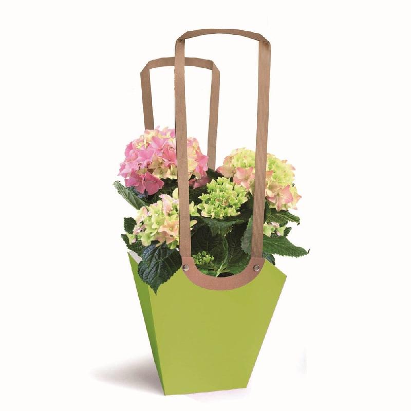 Sac intérieur plastifié kraft vert 6,5x6,5x13cm - par 10_1