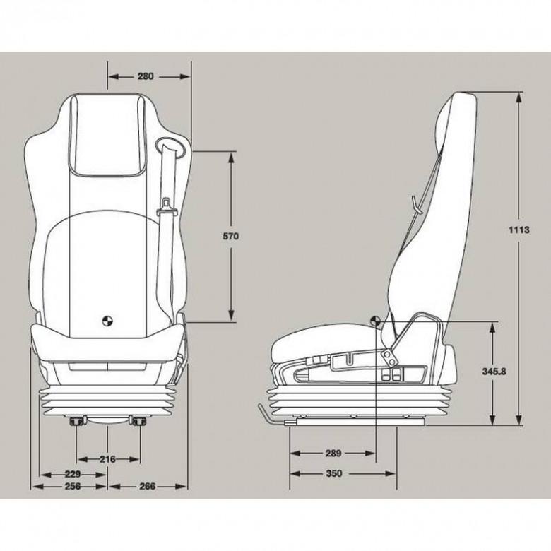 Siège poids lourd GSX 3000 - dossier haut, ceinture intégrée et suspension auto-réglable_1