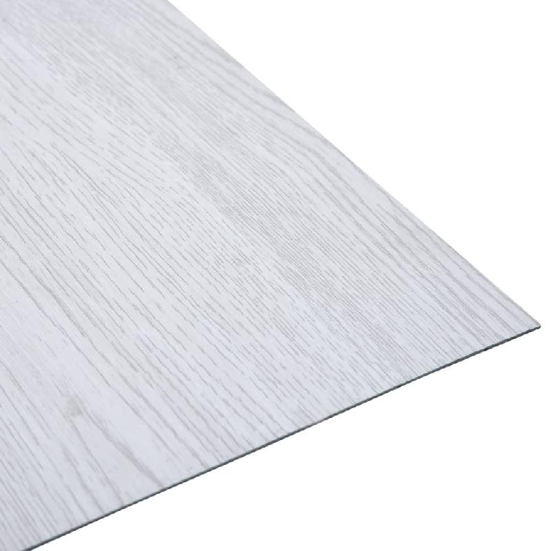Vidaxl planches de plancher autoadhésives 5,11 m² pvc blanc 146239_1