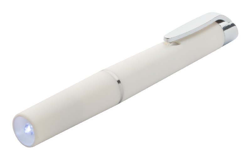 Lampe flash en forme de stylo - Livrée avec 3 piles bouton LR41 - Couleur blanche - 16g_1