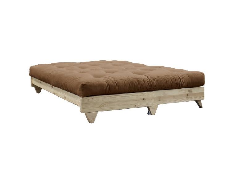 Banquette convertible FRESH PIN - Coloris Mocca - Couchage 140x200 cm - Structure en pin massif_1