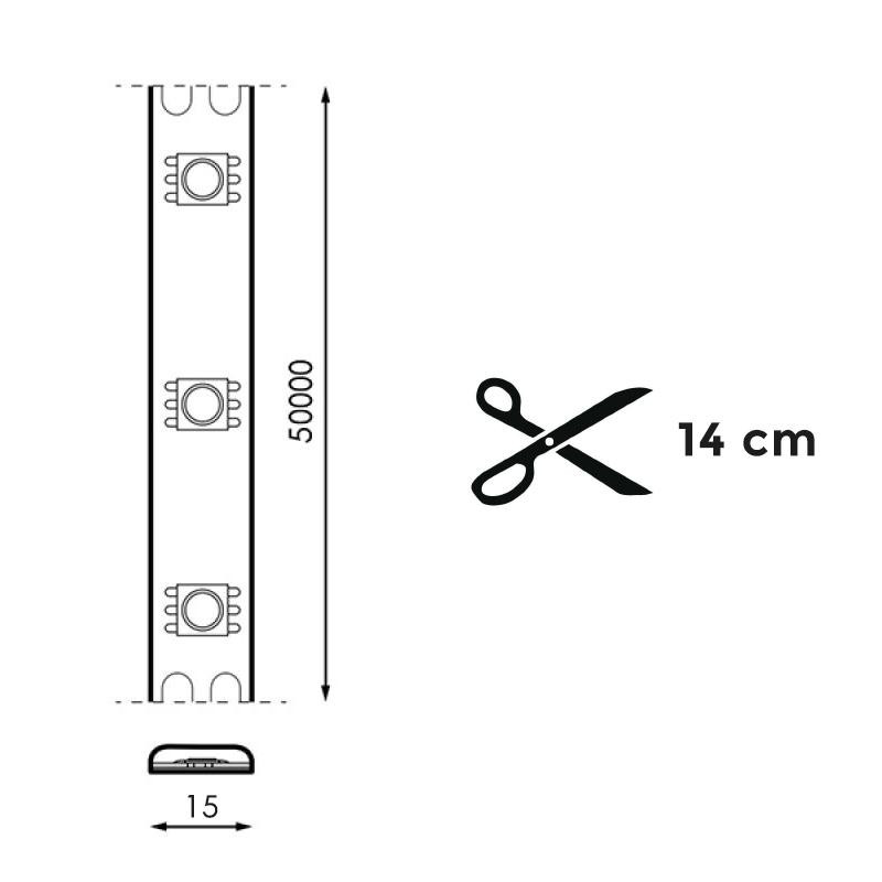 Bobine LED 220 Volts - IP65 - 50 mètres - Référence RUB220VMO4K - 1200 lumens/mètre - 3 températures de couleur_1
