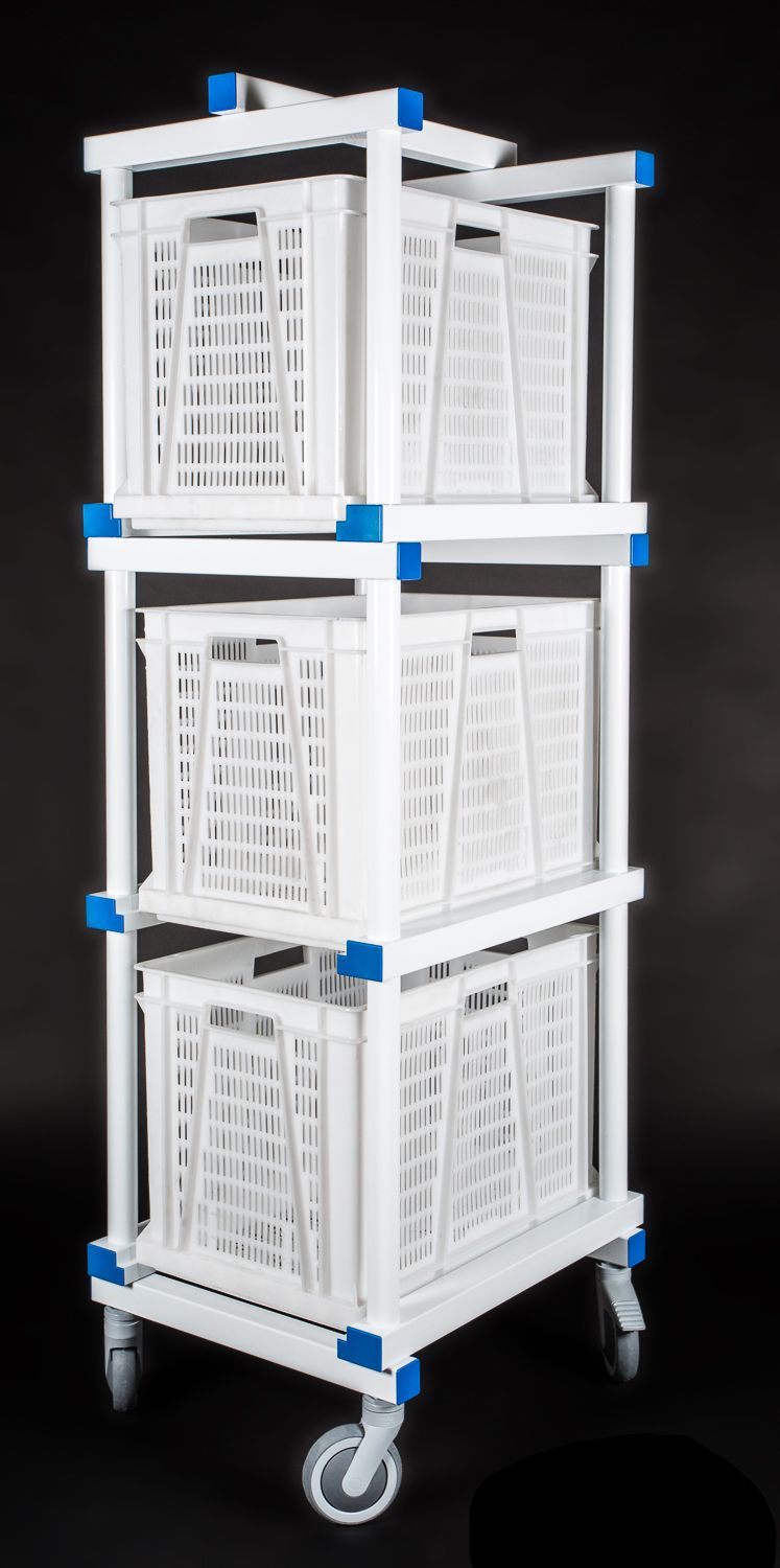 Chariot porte bacs en plastiques_1