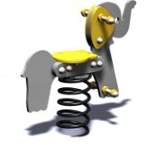 Jeu à ressort éléphant - el01pe - Crea Equipements - pour enfants de 2 à 6 ans_1