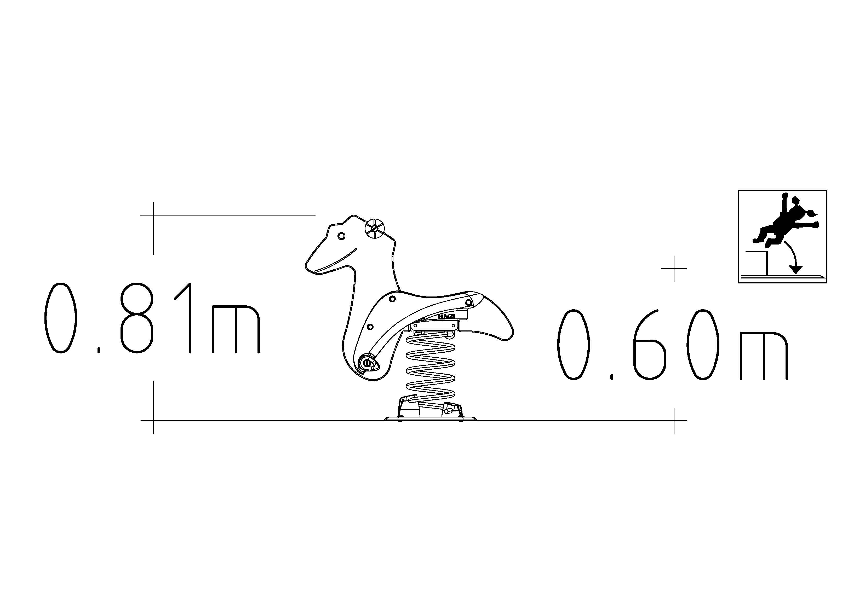 Jeu sur ressort Leya 1 place - réf 8046142 - Hags - Vert - Fondation à enterrer_1