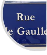 Panneau de rue ou plaque murale en relief - Fonte d'aluminium recyclée - SODIMAR_1