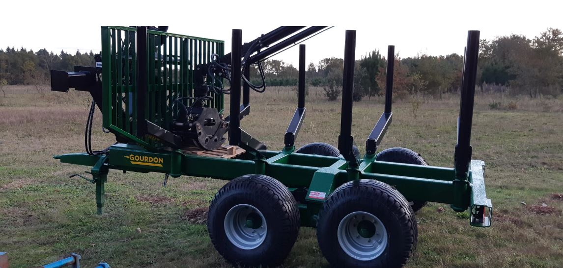 Remorque forestière de débardage gourdon - mdg 800 sl_1