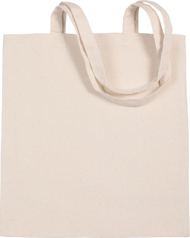 Sac shopping en coton canvas - longues anses 70 cm - Réf: KI0250 - Kimood_1