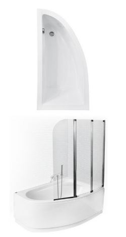 BAIGNOIRE D'ANGLE LORDY 150 CM AVEC PARE BAIGNOIRE ANGLE DROIT_1