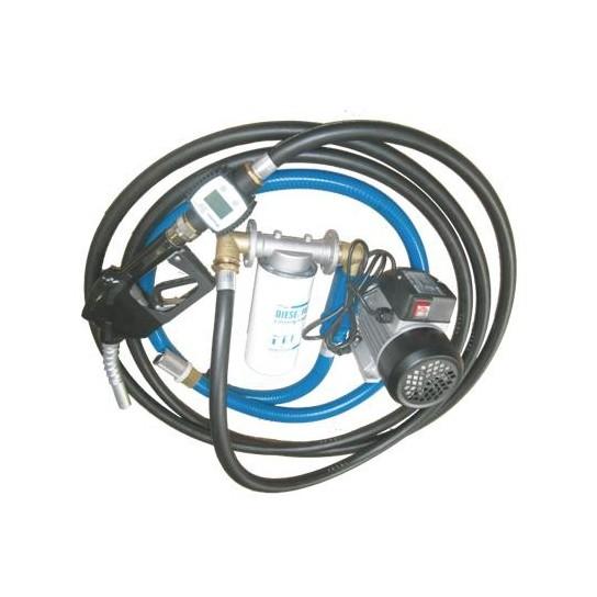 Kit pompe pour cuve fioul 1000 et 1500L DISTRIFIOUL - 60L/min avec pistolet de distribution et volucompteur_1