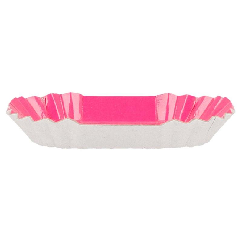 Mini assiette carrée carton fuchsia 5,5x5,5cm - par 100_1