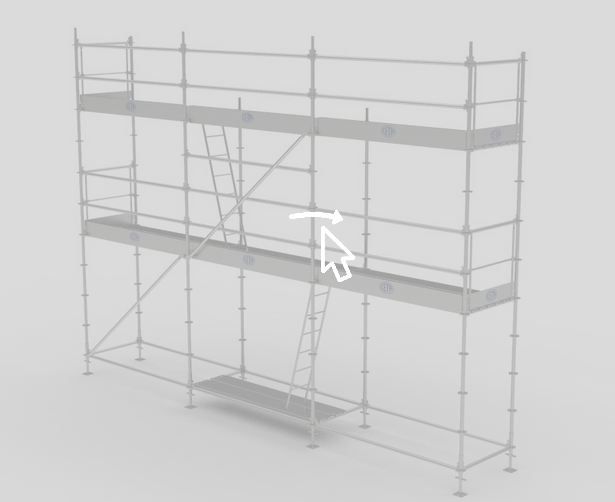 Système d'échafaudage multidirectionnel Multiceta - Ceta - acier galvanisé - diamètre du tube 48,3 mm - modularité jusqu'à 300 cm_1