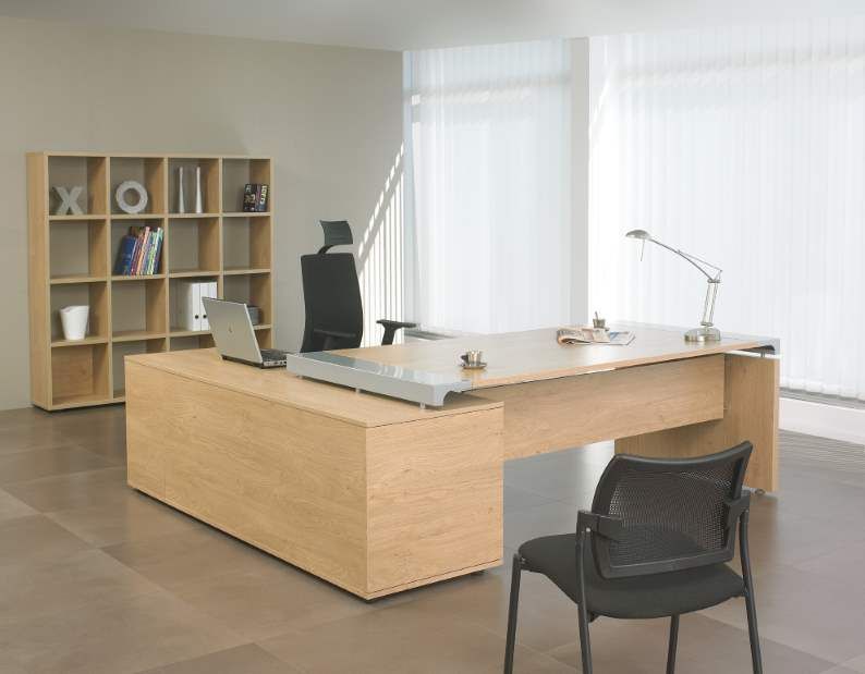 Bureau très moderne et chic, mariage de l'alu et du bois - IXO_1