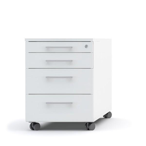 Caisson mobile 3 tiroirs série Pro - MDD - Blanc_1