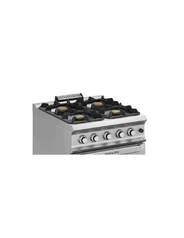 Fourneau 4 feux gaz sur four gaz GN 2/1 MBM en acier inoxydable - modèle IPX5_1