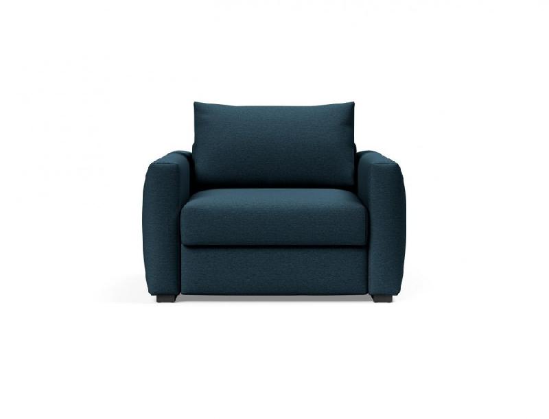 INNOVATION LIVING - Fauteuil design COSIAL Navy Blue convertible en lit 80x202 cm avec accoudoirs rembourrés_1