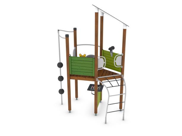 Structure multi-jeux 5 à 12 ans - Uniplay Crox - 8048386 - Hags - Poteaux et panneaux bois - Fondation à enterrer_1