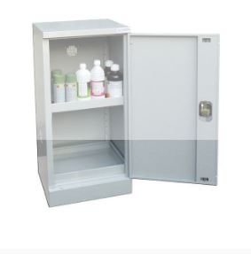 Armoire de sûreté pour produits dangereux - L920 x P420 x H1800 - Réf DDHJ0085 - 240L - Bac de rétention et étagères réglables_1