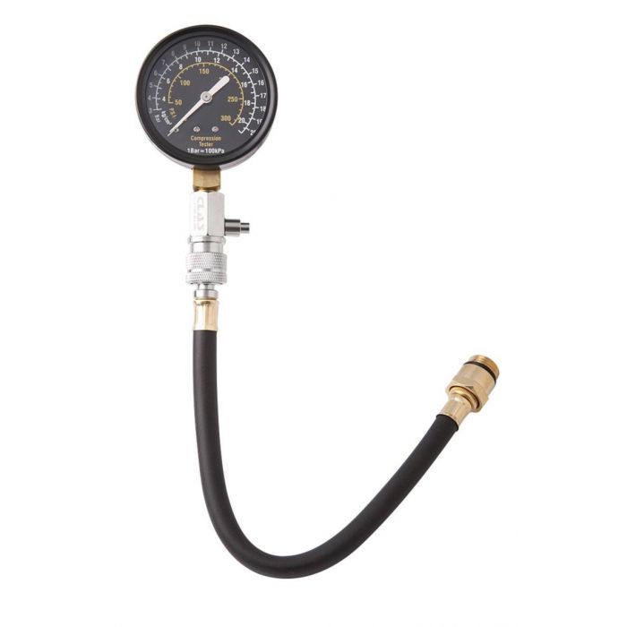 Compressiomètre - Clas - Manomètre de 3 à 20 bar - Valve de décharge et adaptateurs universels_1