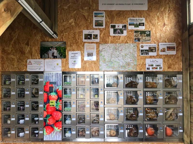 Distributeur automatique de fruits et légumes à l'unité, en filet, en barquette, ou en sac_1