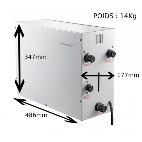 [12kW] Générateur de vapeur Steamplus pour hammam - Usage domestique - Vidange automatique - Cuve inox - 11 à 14 m3_1