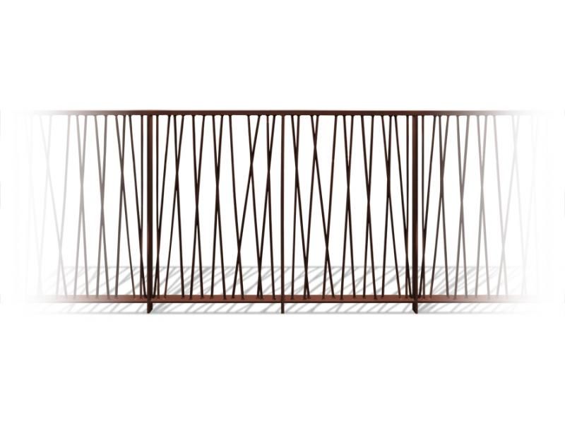 GC3300 Barrières urbaines - Urban'NT - en acier avec montants en fer plat et main courante en tube_1