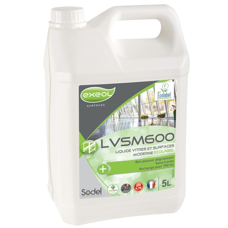 Nettoyant vitres et surfaces modernes ph:4,75 ecolabel lvsm600 exeol bidon de 5l_1