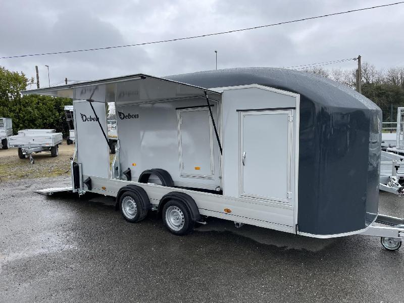 Remorque Fourgon Roadster 1000 ALUMINIUM + 2 HAYONS LATERAUX - 4.97 x 2.02 m PTAC 3500 Kg 2 essieux freinés Pulmann - Debon - Reference -C400_1