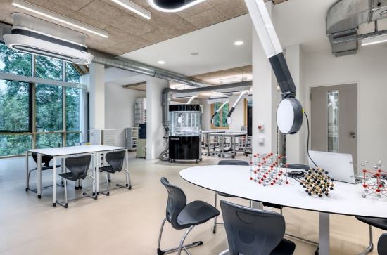 Sorbonne de laboratoire mobile en verre et hauteur de travail 900mm - AEROEM_1