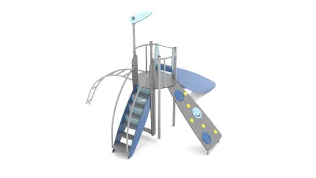 Structure multi-activités métallique Stellar Naxos - LD1EK0051 - Ludoparc - inox, planchers HPL, capacité 12 enfants_1