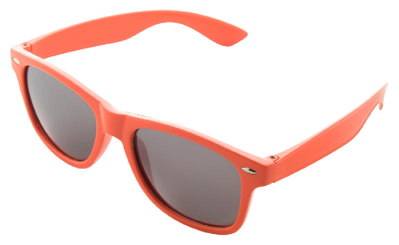 Lunettes de soleil en plastique - Protection UV 400 - Doming sur branches inclus - Couleur orange_1