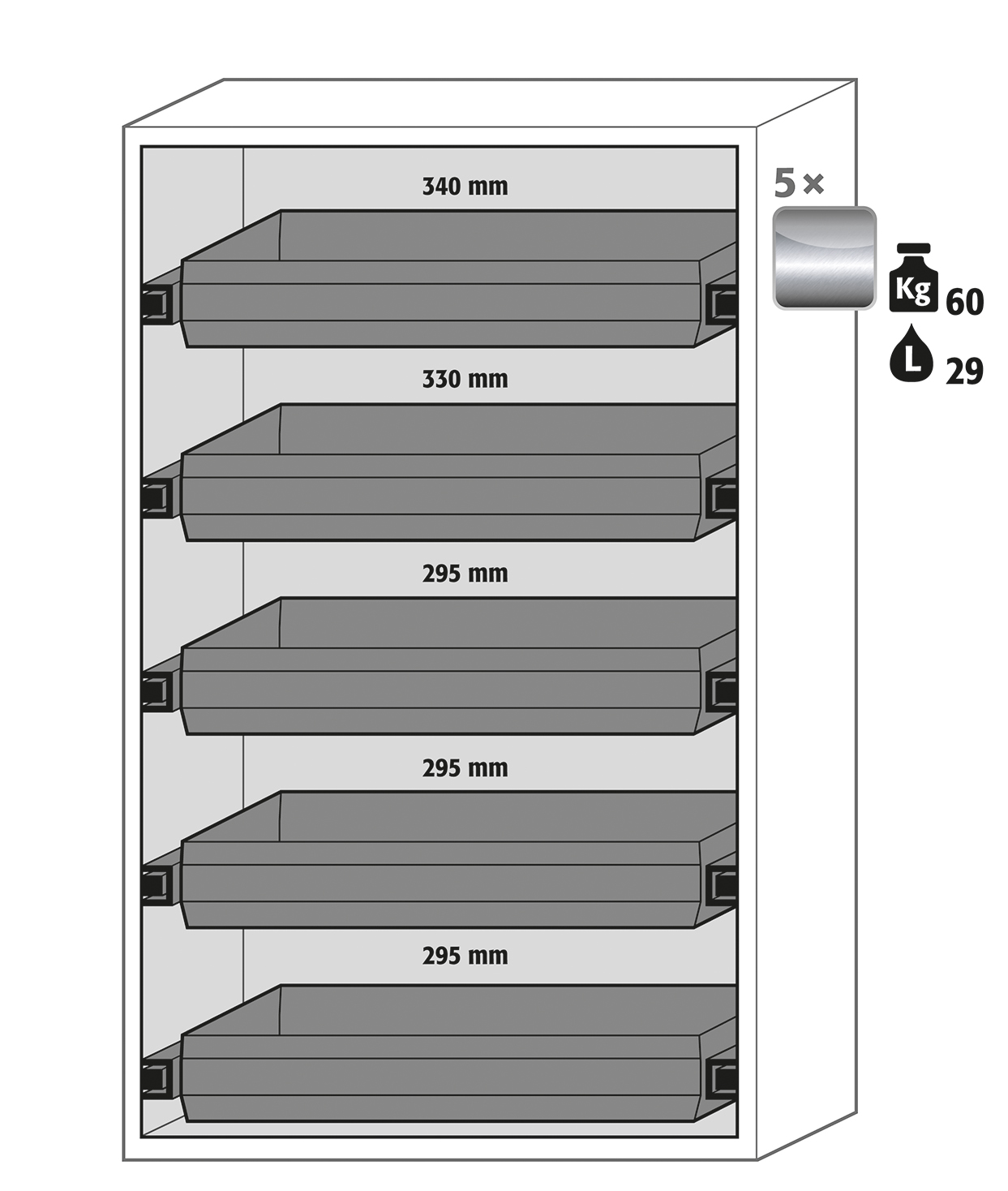 Armoire de sécurité S-CLASSIC-90 - Modèle S90.196.120.WDAS - Réf 30116-001-33728 - Type 90 - Stockage substances dangereuses inflammables_1