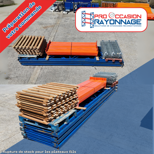 Lot de rayonnage - Hauteur 5 500mm, Longueur 8 420mm, Profondeur 1 000mm - Rayosar_1