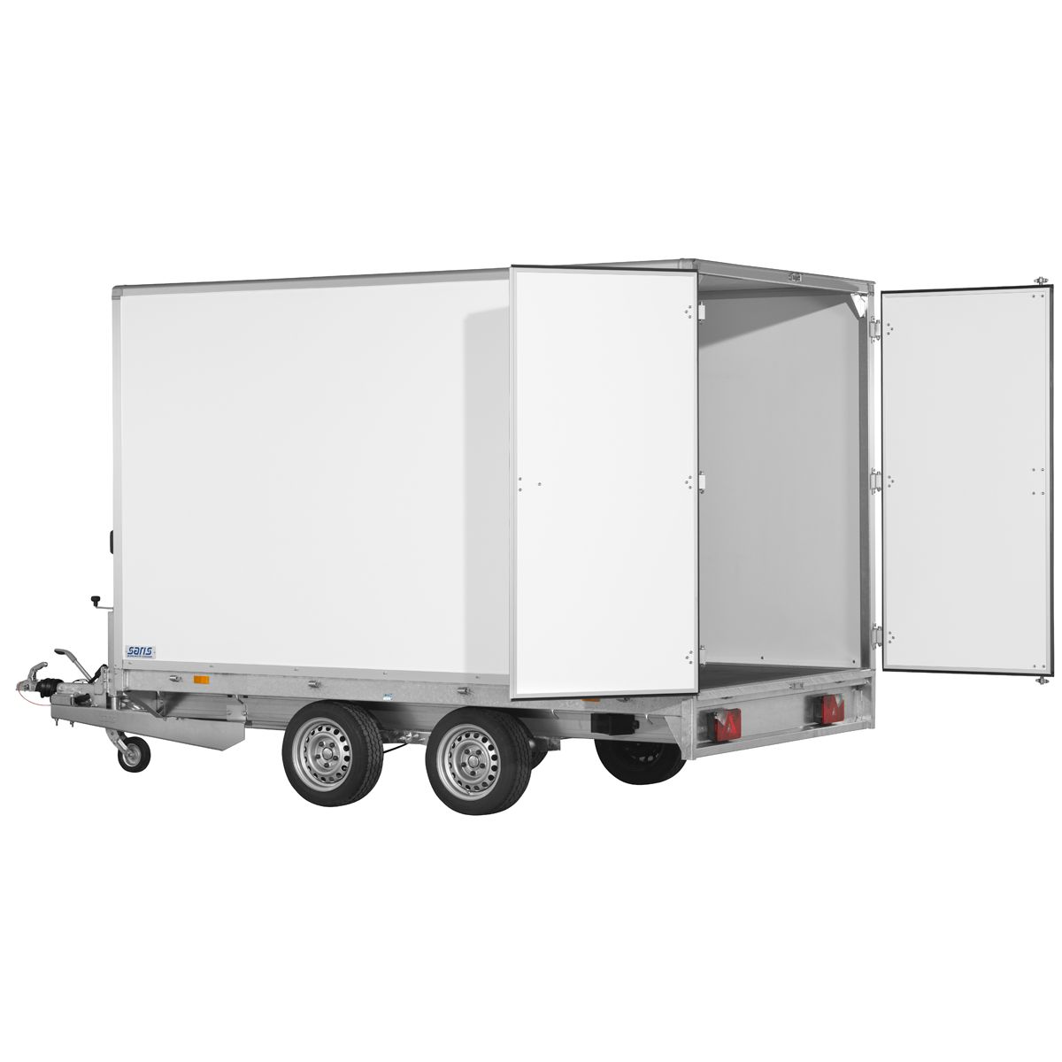 PS1520 - Remorque fourgon en bois Saris - 2000 kg - Double essieu - Freinée_1