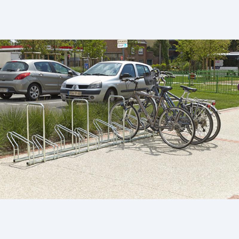 Râtelier Hollandais sur 2 niveaux pour 8 vélos avec arceaux antivol_1
