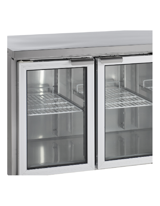 Desserte réfrigérée positive 3 portes vitrées - GN1/1 - Inox AISI304 - 402L - Centrale TEFCOLD - CK7310G_1
