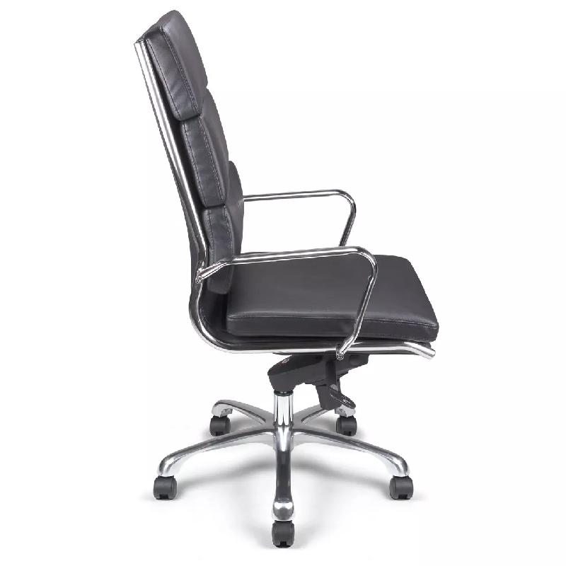 Fauteuil de Direction synchrone - cuir Noir pleine fleur -  So Ravenne - Avec_1