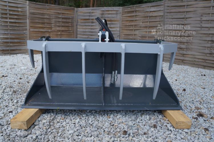 Godet grappin crocodile pour valet de ferme - LKMSNR - largeurs disponibles de 0,9m à 1,4m - attelages euro, Schaeffer, Weidemann_1