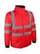 Parka/veste amovible haute visibilité 4x1 - manches longues amovibles - bicolore rouge/noir_1