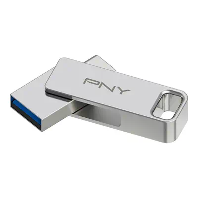 PNY DUO LINK lecteur USB flash 256 Go USB Type-A / USB Type-C 3.2 Gen 1 (3.1 Gen 1) Acier inoxydable_1