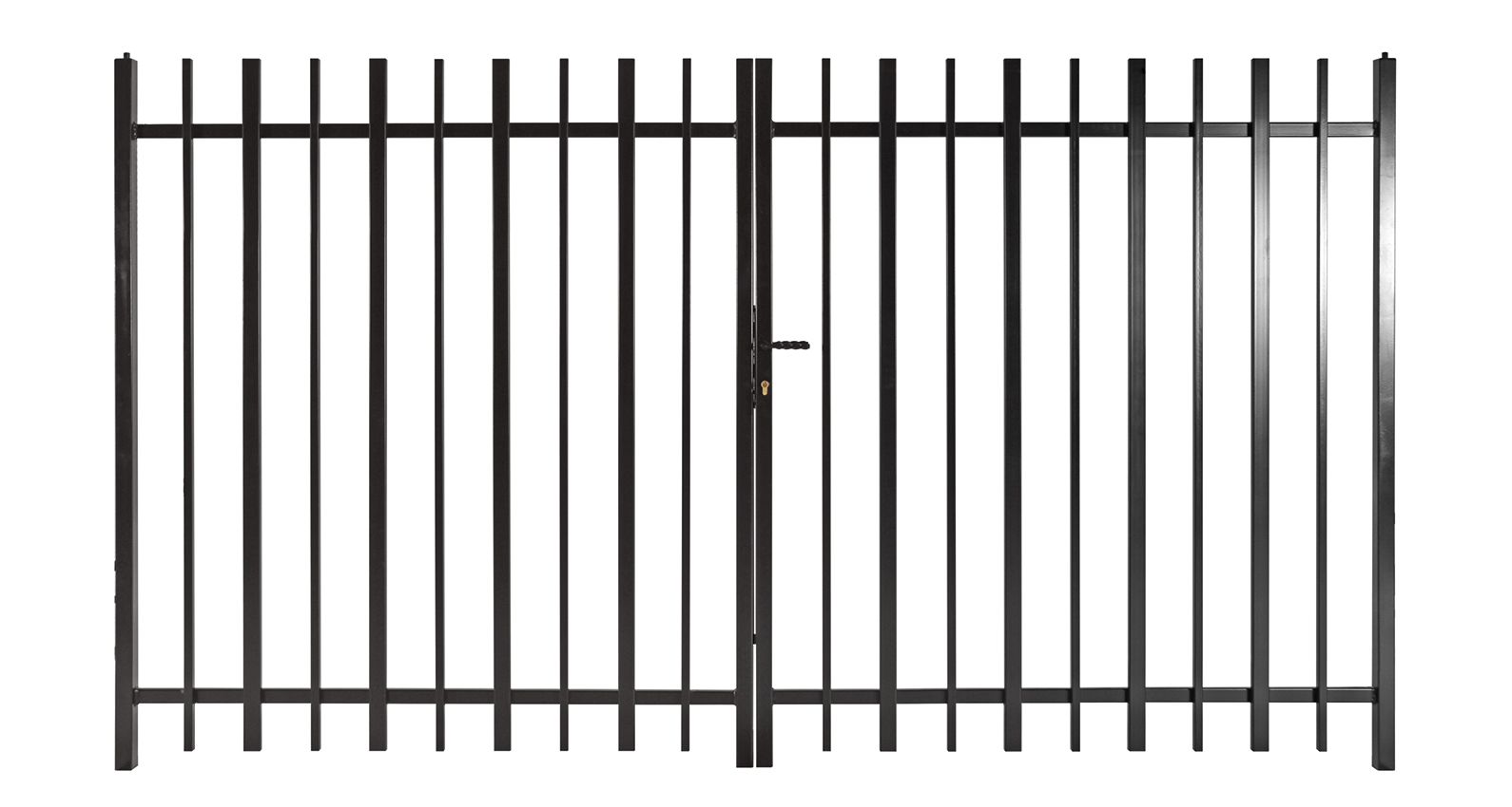 Portail eco d - Barreaudage 35x20x2 et 20x20x2 - Finition au choix - Accessoires inclus_1