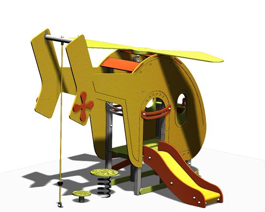 Structure de jeu hélicoptère gamme transport hel01 - Âge 2 à 6 ans - Capacité 11 enfants_1