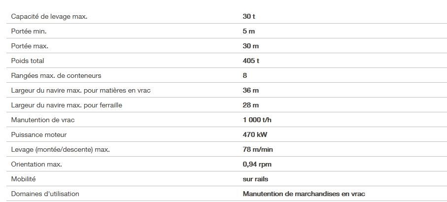 Grue portuaire TCC 300 - Liebherr - capacité de levage max 30t - portée max 30m_1