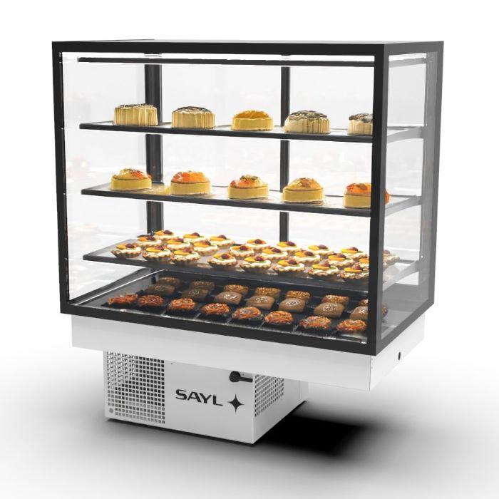 Vitrine réfrigérée INTEGRA Drop-In - 4 niveaux - 1000 mm - H815 mm | Sayl Barcelona - Accès arrière, 815 mm_1
